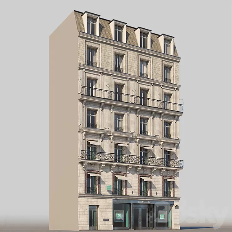 Facade les Champs 3D Model