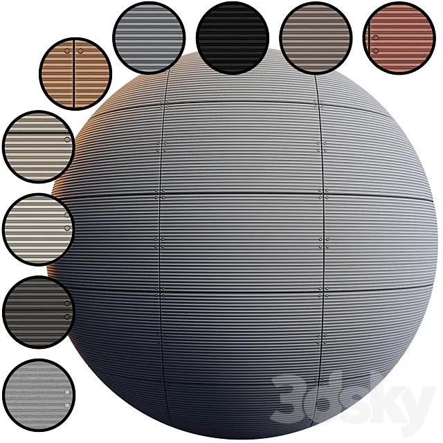 Facade Panel Linea EQUITONE | 10 Color | PBR | Seamless | 4K 3D Model