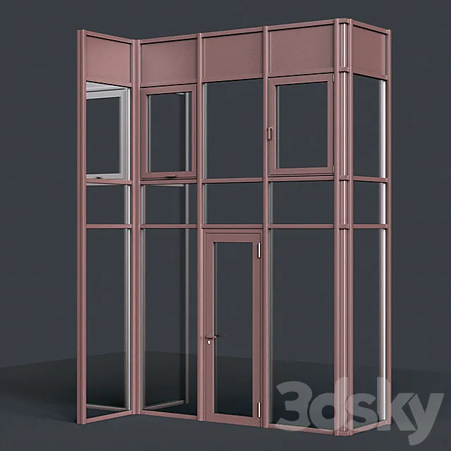 Facade system _ Curtain Wall 3D Model