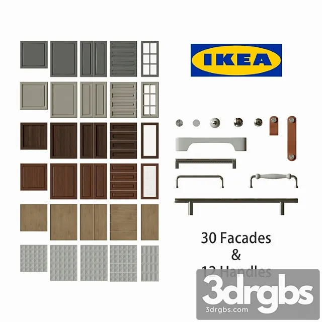 Facades and handles ikea 3D Model Download