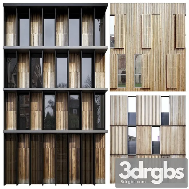 Facades of houses 3D Model Download