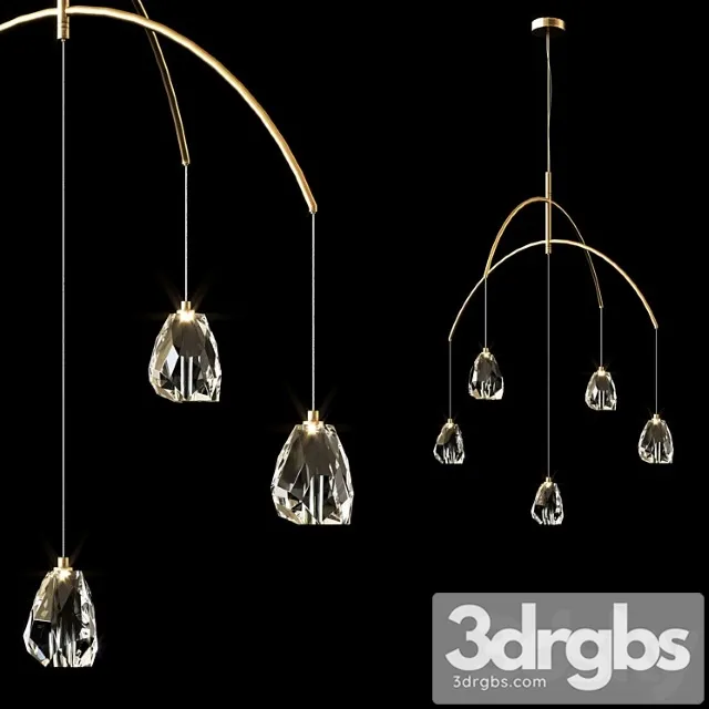 Faceted Crystal Five Light Chandelier 3D Model Download Faceted Crystal Five Light Chandelier 3D Model Download