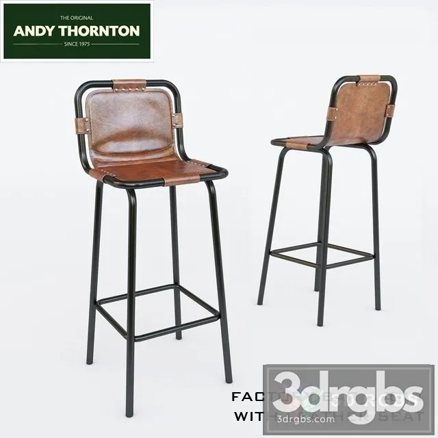 Factory Bar Stool With Leather Seat 3D Model Download Factory Bar Stool With Leather Seat 3D Model Download