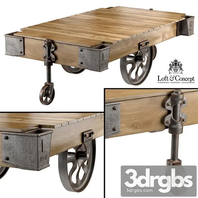 Factory Cart Coffee Table 3D Model Download Factory Cart Coffee Table 3D Model Download