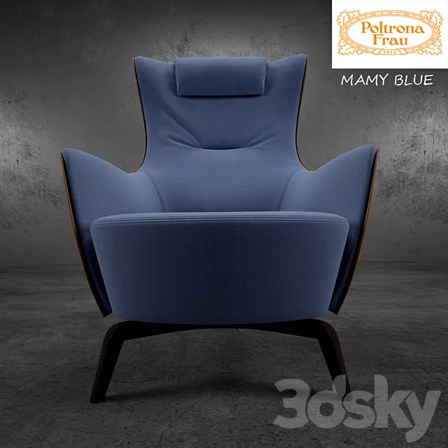Factory Poltrona Frau Mamy Blue 3D Model