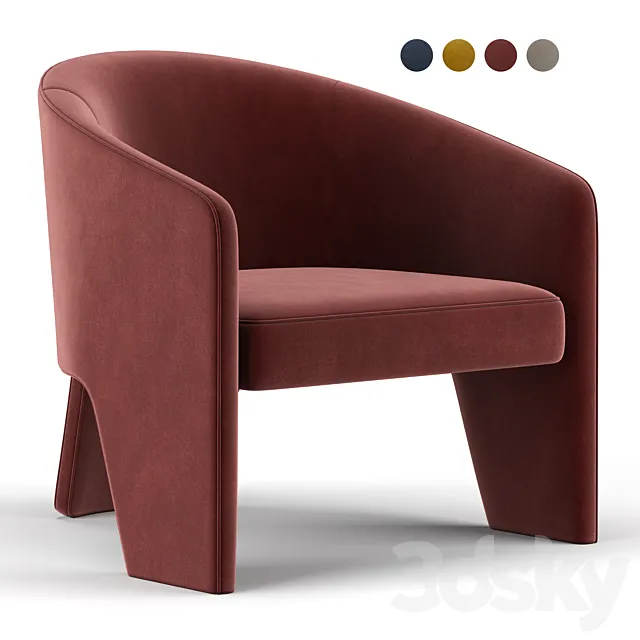Fae Accent Chair 3D Model Fae Accent Chair 3D Model