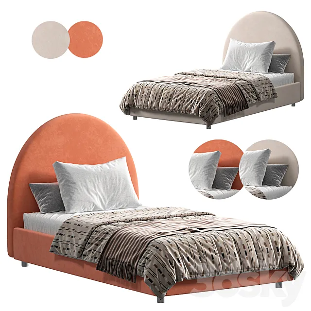 Faina Alana orange bed 3D Model Faina Alana orange bed 3D Model