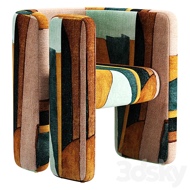 Fairfax Chair – Left Hand Facing 3D Model