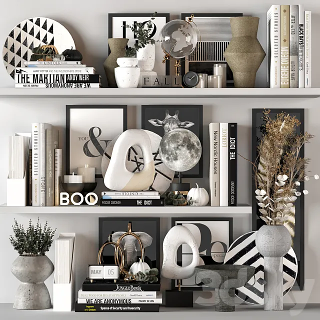 Fall decorative set 3rd-fall 3D Model