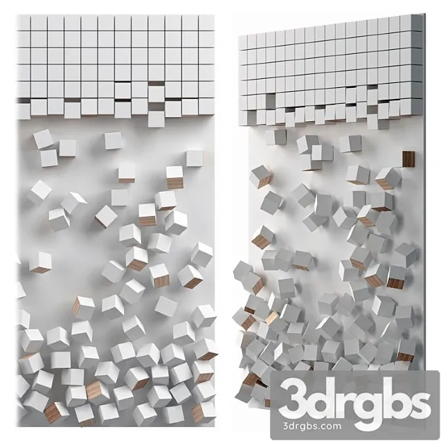 Falling Cubes 3D Model Download