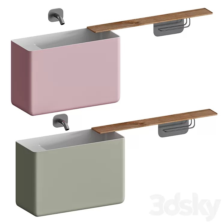 Falper Bauletto Washbasin 3D Model Falper Bauletto Washbasin 3D Model