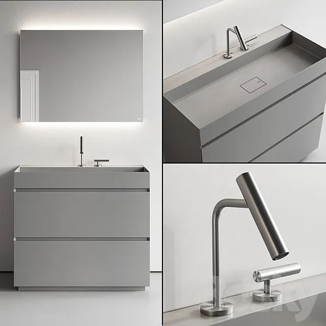 Falper Pure Vanity Unit Set 4 3D Model