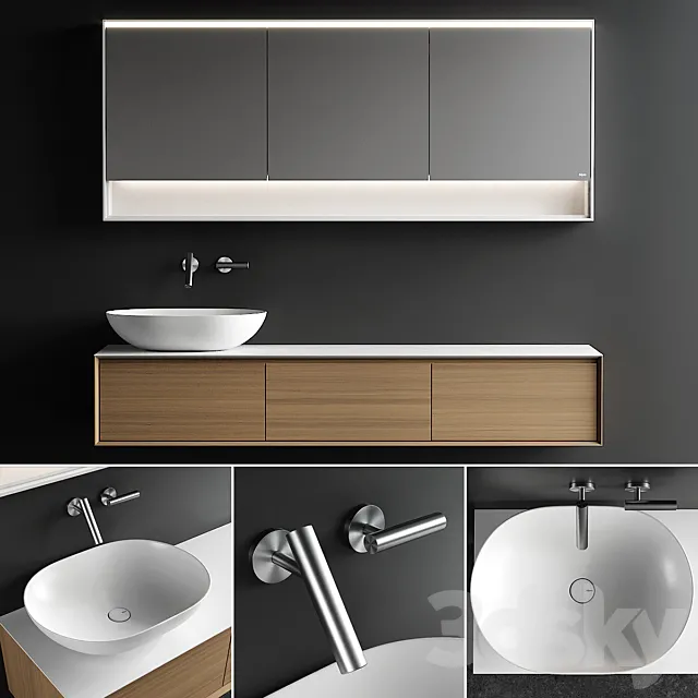 Falper Shape Evo Vanity Unit Set 2 3D Model