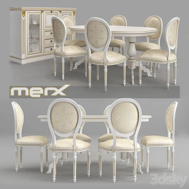 Family Dining Merx Orhidea 3D Model Family Dining Merx Orhidea 3D Model