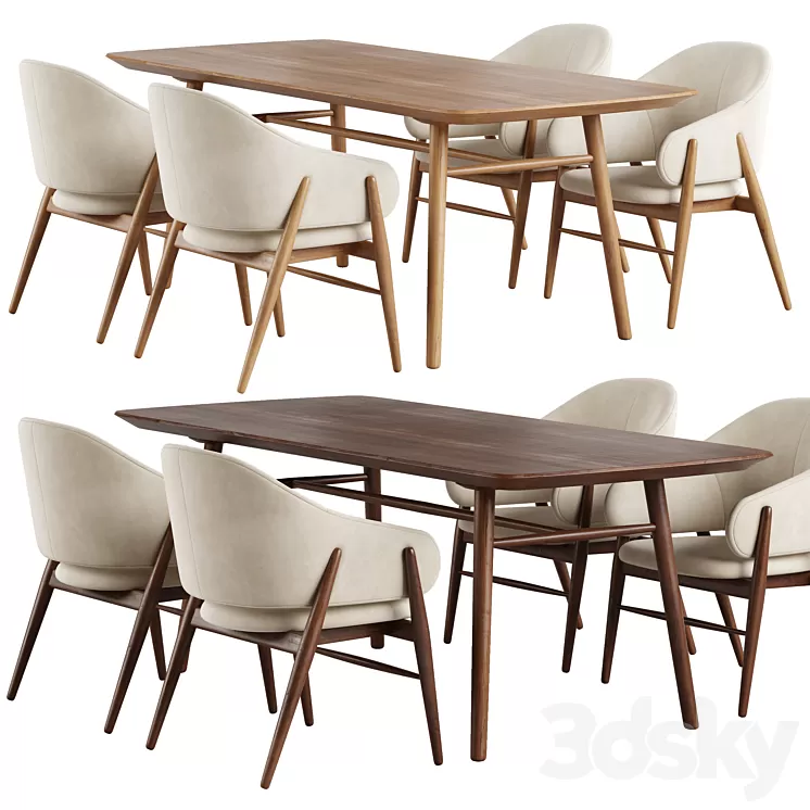 Family Look Chair. Table Aarhus Deephouse 3D Model Free Download