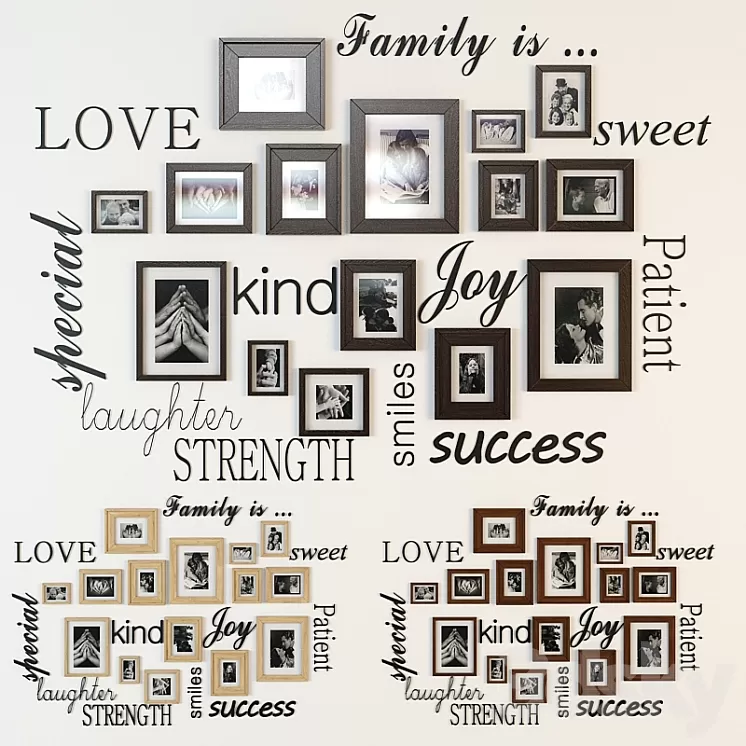 Family photo 3D Model