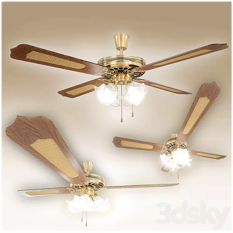 fan Chandelier 3D Model fan Chandelier 3D Model