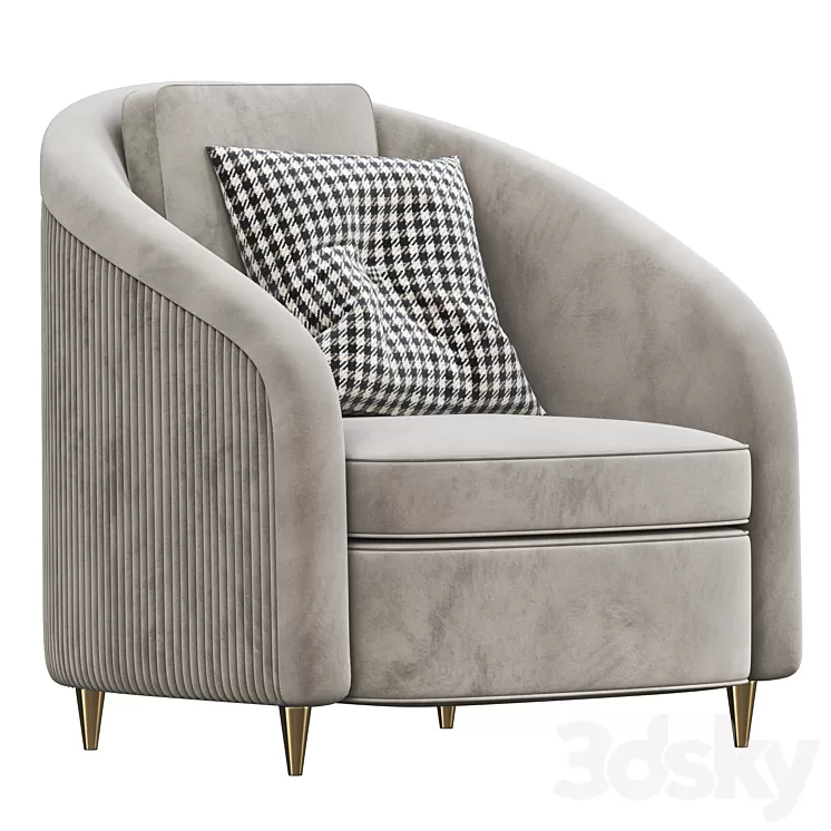 Fanny Armchair by Antonelli Atelier 3D Model Fanny Armchair by Antonelli Atelier 3D Model