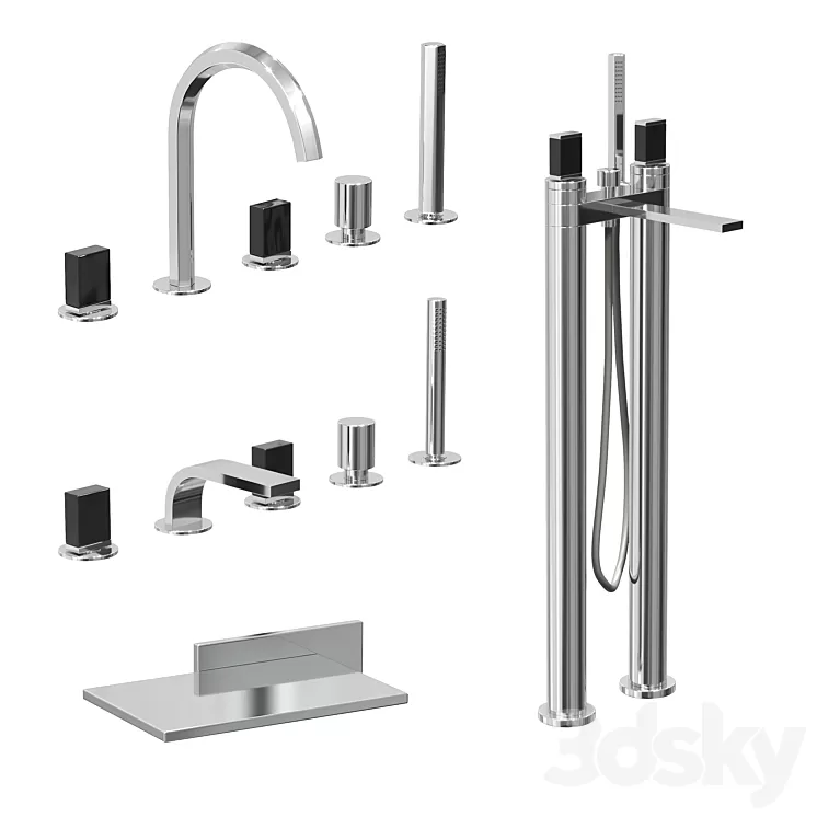 Fantini Venezia bathtub faucet collection 3D Model