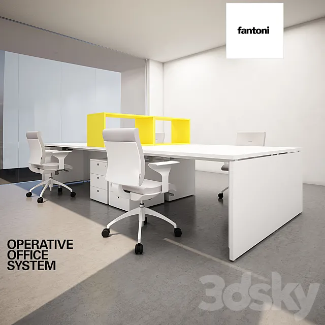 Fantoni office system 3D Model