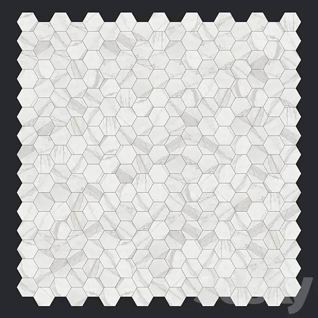 Fap Roma Calacatta Esagono 3D Model Fap Roma Calacatta Esagono 3D Model