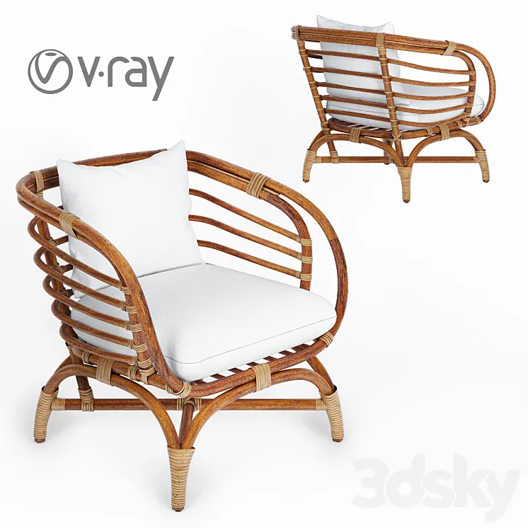 Farah armchair 3D Model Free Download