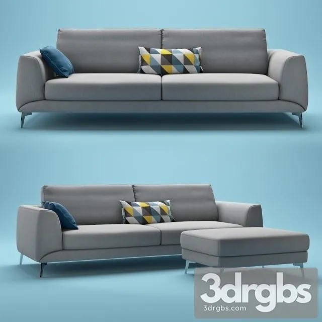 Fargo Microfiber Sofa 01 3D Model Download Fargo Microfiber Sofa 01 3D Model Download