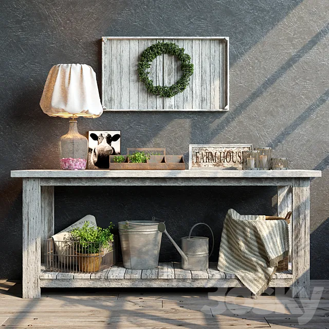 Farm house decoration set 3D Model