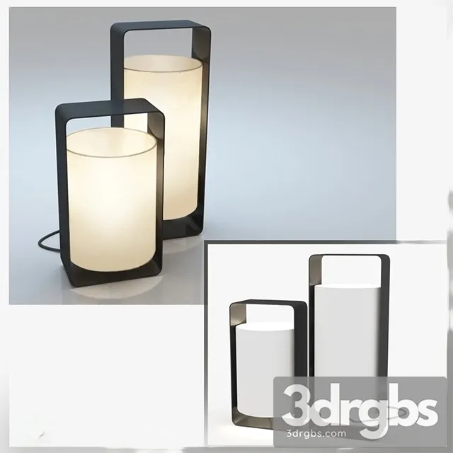 Faro Barcelona White Lula P Table Lamp 3D Model Download