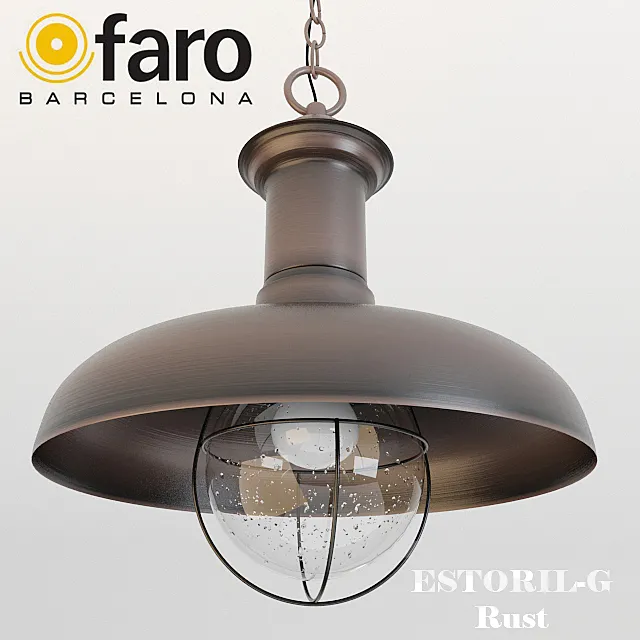 Faro ESTORIL-G Rust pendant lamp 3DModel Faro ESTORIL-G Rust pendant lamp 3DModel