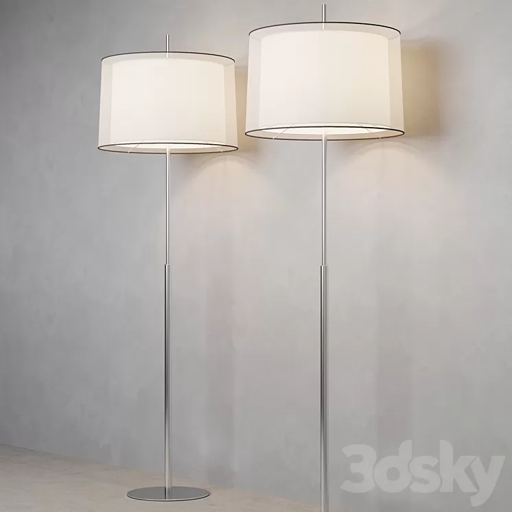 Faro SABA Matt nickel floor lamp 3D Model