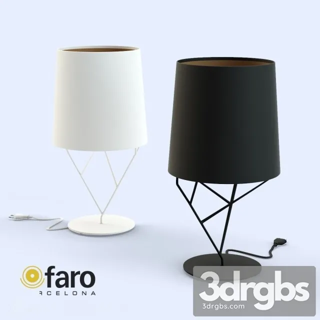 Faro Tree Black White Table Lamp 3D Model Download