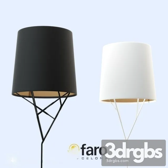 Faro Tree Floor Lamp Black White 3D Model Download