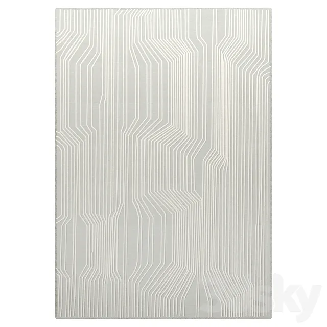 Farooka wool and cotton rug gray AM.PM 3D Model