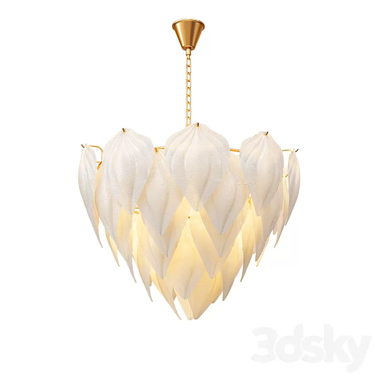 Fashion design art decorative glass leaf chandelier 3D Model Fashion design art decorative glass leaf chandelier 3D Model