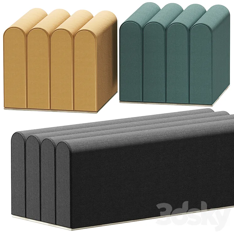 fashion design pouffe 3D Model Free Download