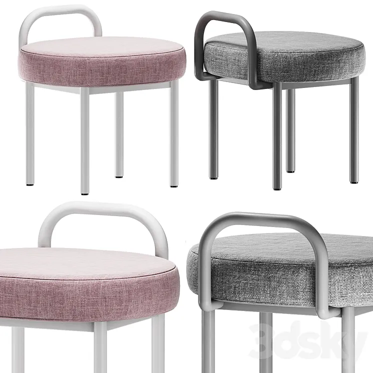 fashion design pouffe 3D Model Free Download