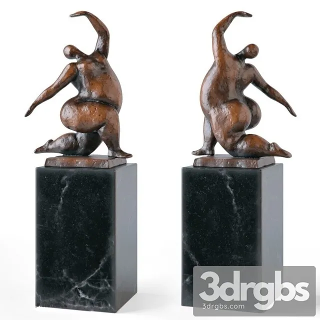 Fat Lady Statue 3D Model Download