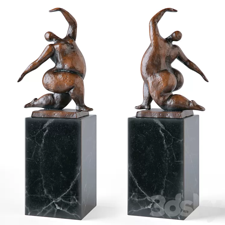 Fat Lady Statue 3D Model