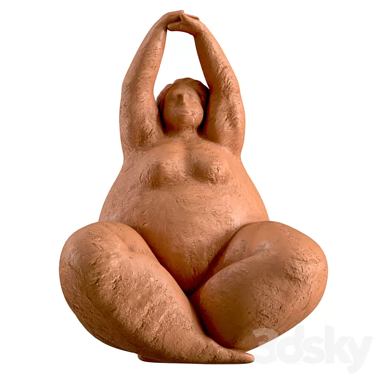Fat Lady Yoga 3D Model