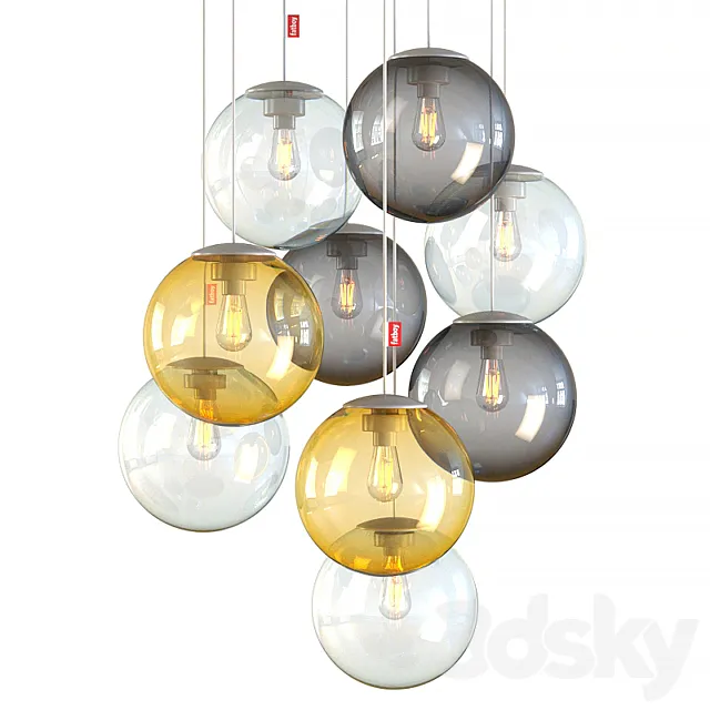 Fatboy Spheremaker colorful ceiling pendant lights 3DModel