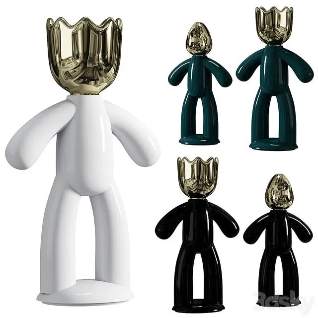 Father Son White Decor 3D Model Father Son White Decor 3D Model