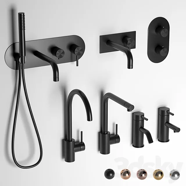 Faucet Set Acquerelli Set 2 3D Model