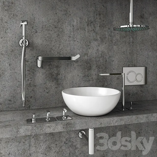 faucets and accessories Bagno Design 3D Model