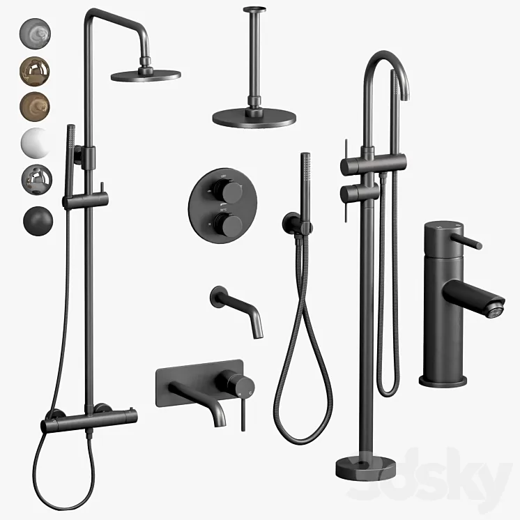 Faucets and shower sets Lusso set 2 3D Model