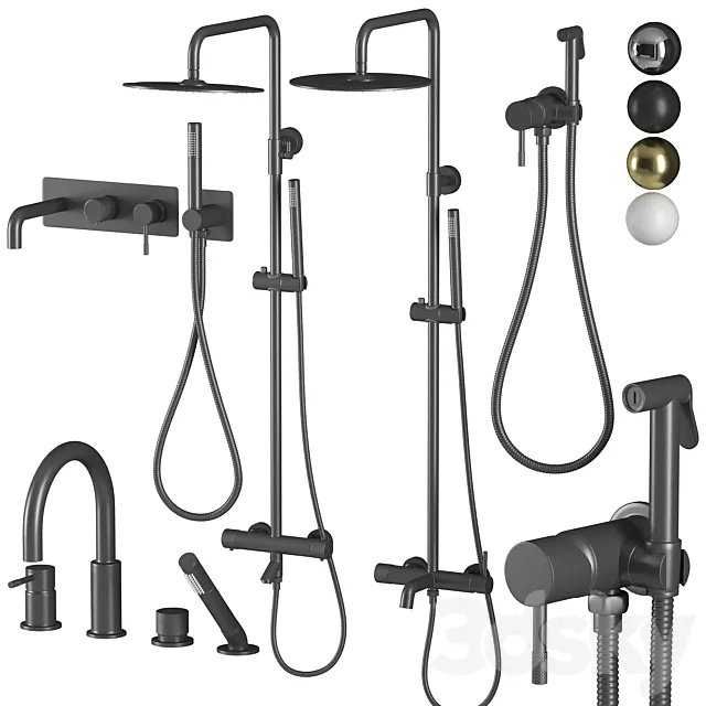 Faucets and showers Boheme uno set 2 3D Model