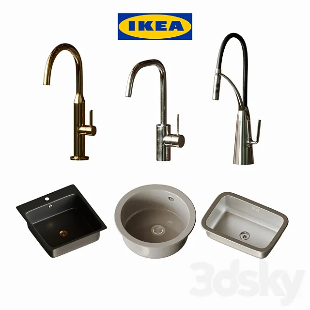 Faucets and sinks IKEA 3D Model