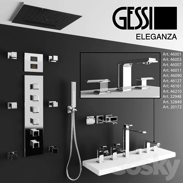 Faucets Gessi Eleganza 3DModel