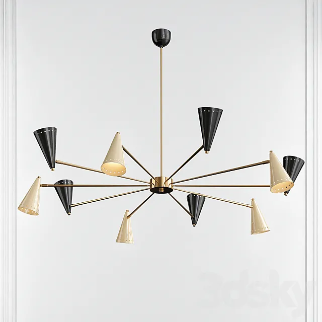 Fausto Gazzi FIFTYES 2 CHANDELIER 3DModel