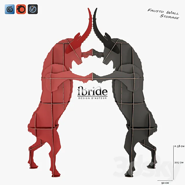 Fausto Wall Storage 3D Model